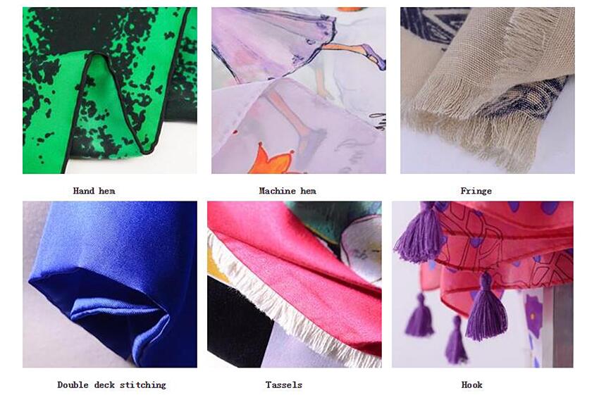 Silk Georgette Long Scarves-5 Silk Georgette Long Scarves-5