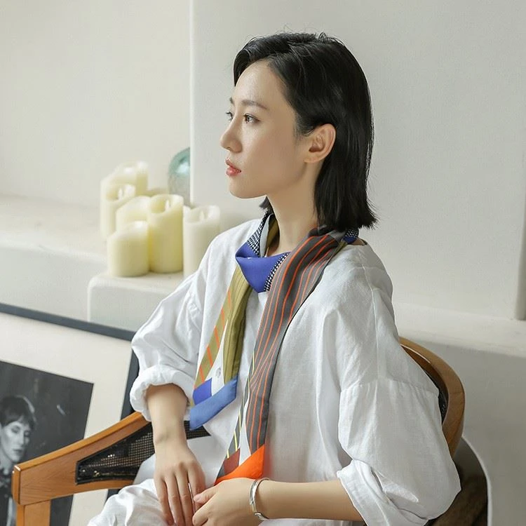 Double Layers Silk scarves